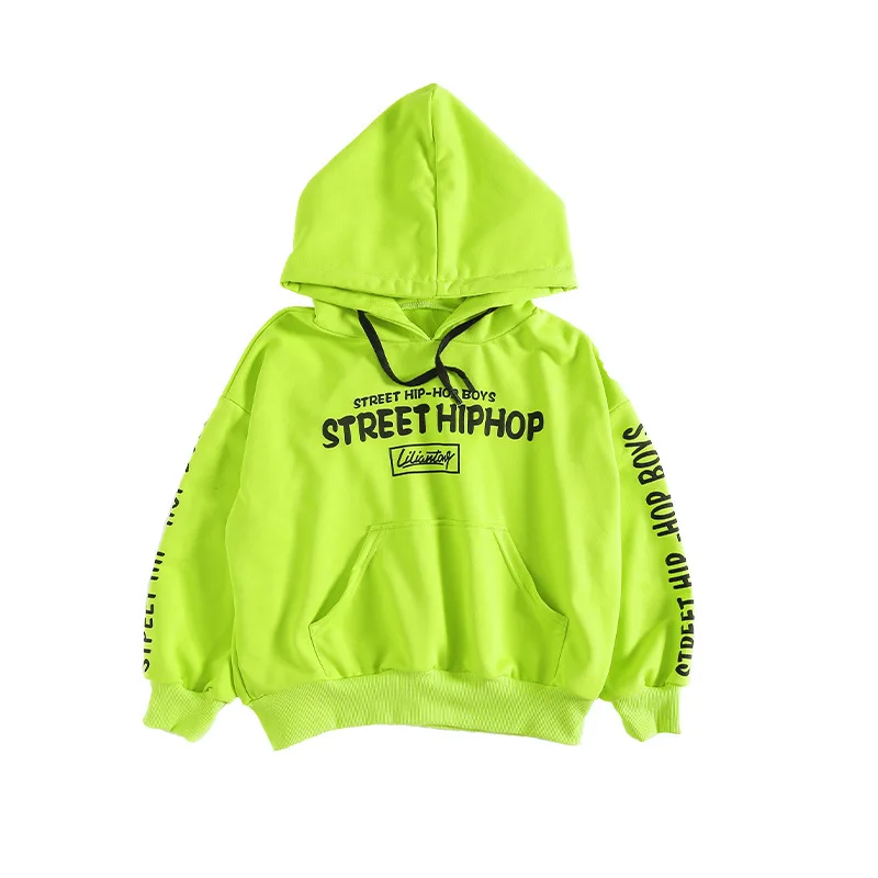 Berniukų, Mergaičių Fluorescencinė Žalia kombinezonai nustatyti hip-hop jumpsuit Kostiumas vaikams kostiumai vaikams mergaitėms Berniukai 6 8 10 12 14 16 Metų