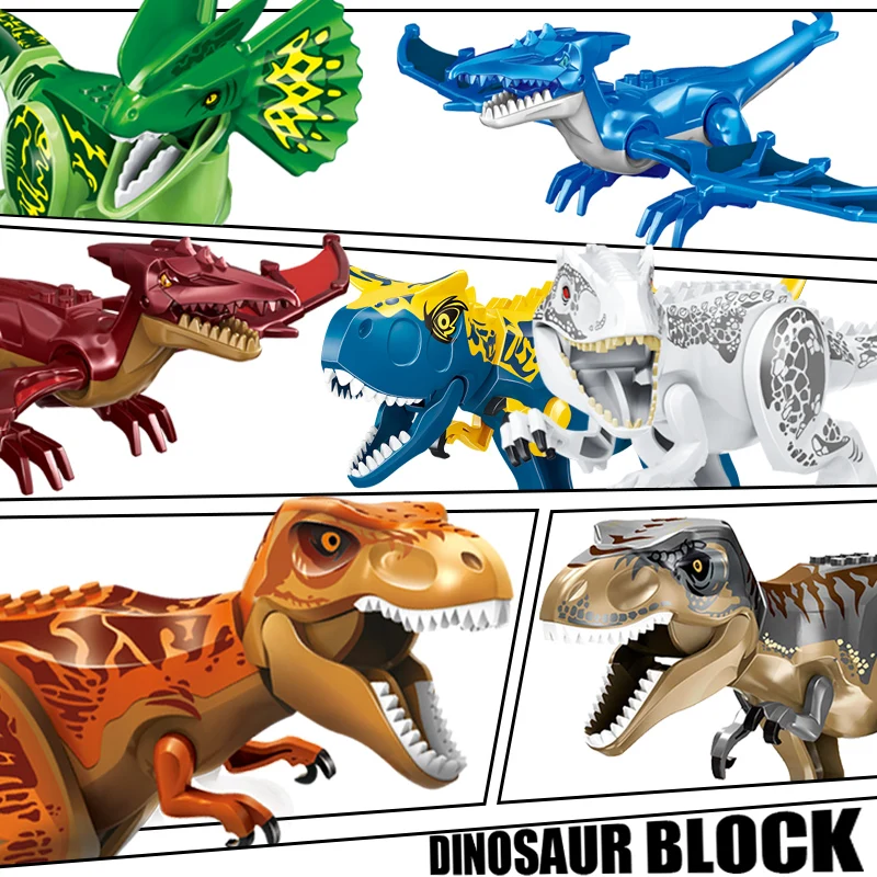 Blokai Nustatyti Juros periodo Dinozaurų Parkas Žaislai Plytų Konstruktorius SS Tyrannosaurus Rex Indominus Dragon Vaikams Kalėdų Dovanos