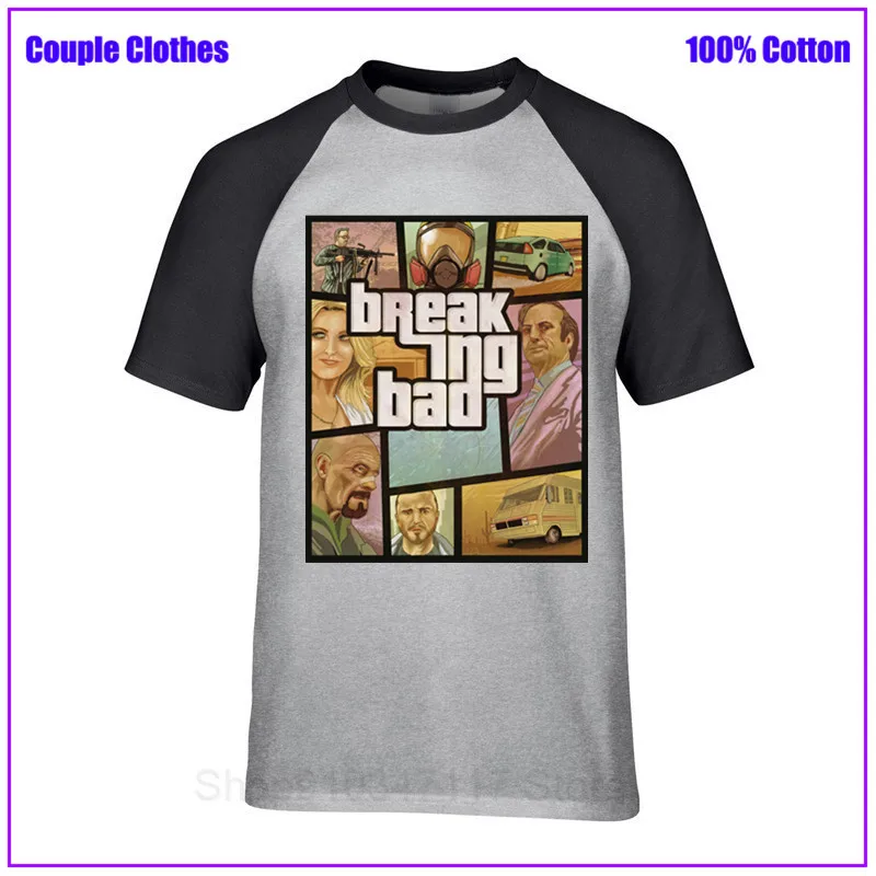 Breaking Bad heizenbergo GTA mados Vyrų marškinėliai mados anime t-shirt karinės marškinėlius siaubo hombre medvilnės drabužiai