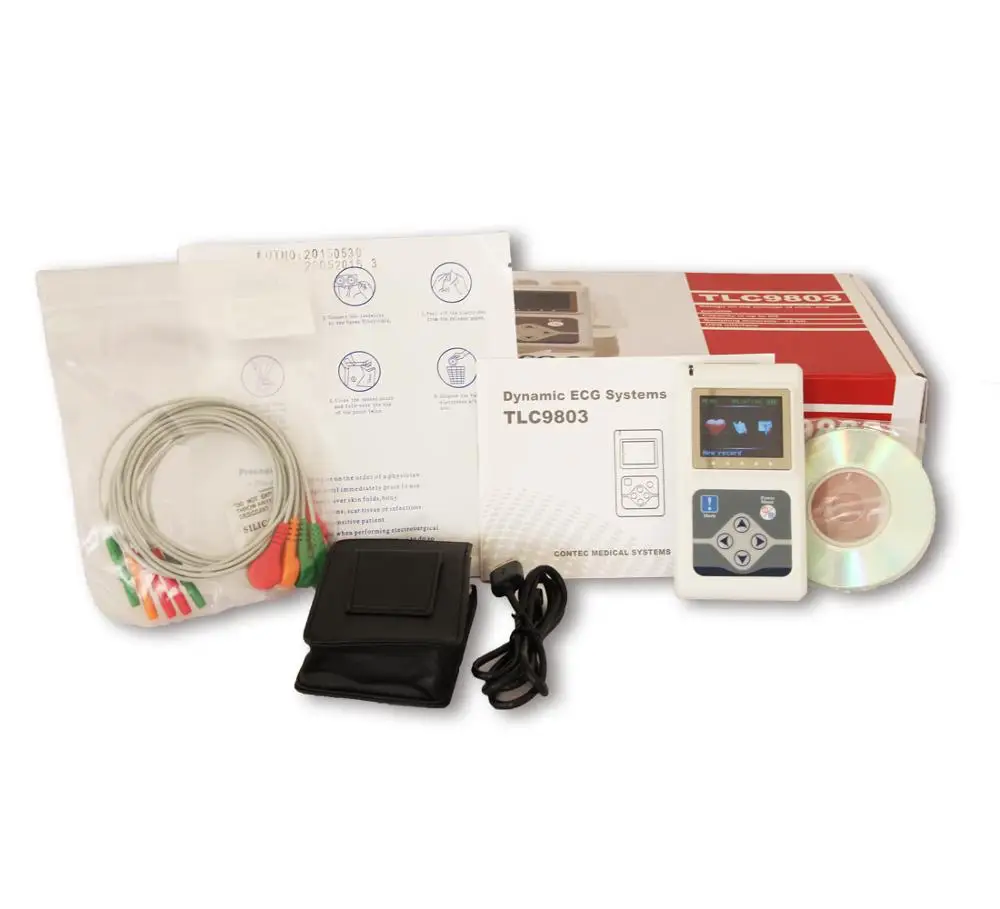 CE patvirtintas TLC9803 Nešiojamą 3 Kanalų EKG/EKG Holter Diktofonas stebėjimo Sistemos Programinė įranga