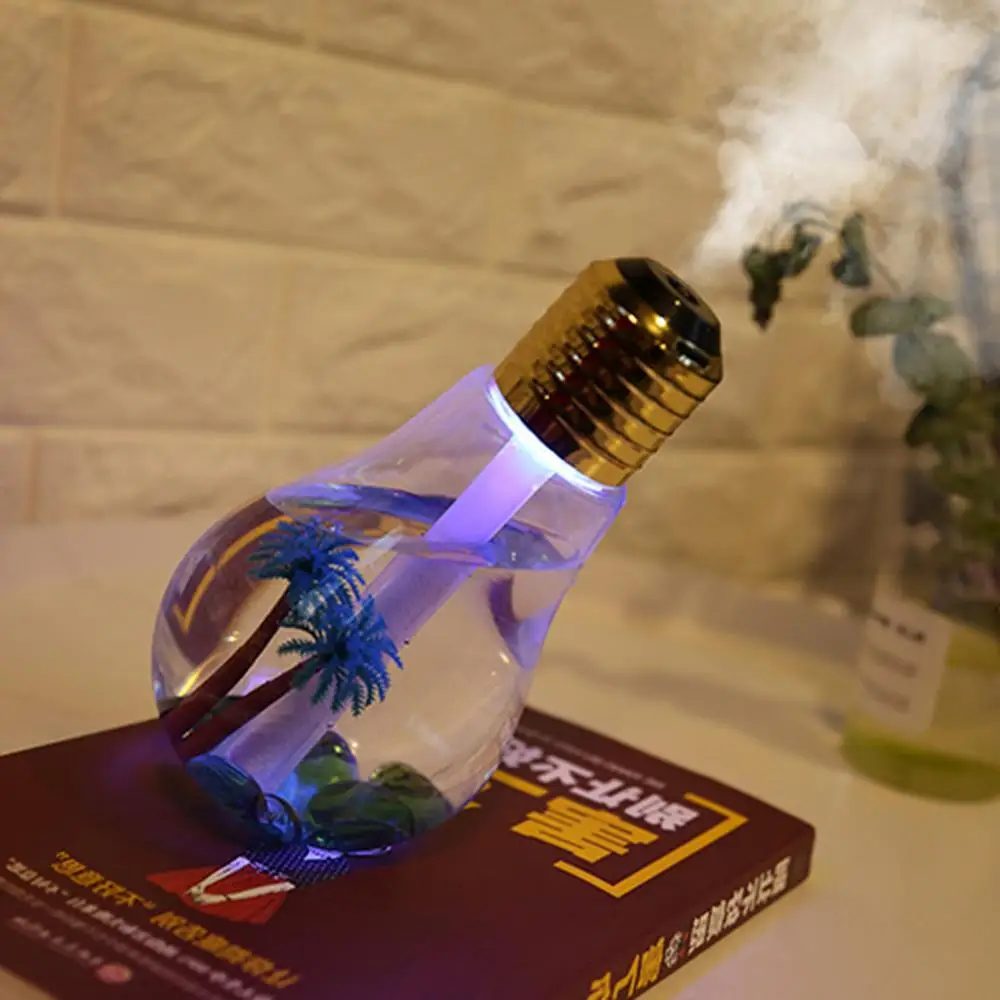 Creative USB Ultragarsinis Drėkintuvas LED Nakties Šviesos Mini Aromato Difuzorius Aromaterapija Rūkas Maker Butelis Lemputė Drėkintuvas Namų