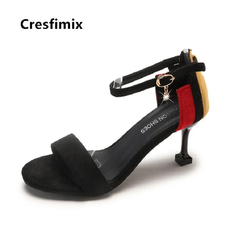 Cresfimix vrouwen sandalen moterų mados saldus aukštos kokybės aukšto kulno avalynė bateliai lady mielas pavasarį & vasaros sandalai a5034