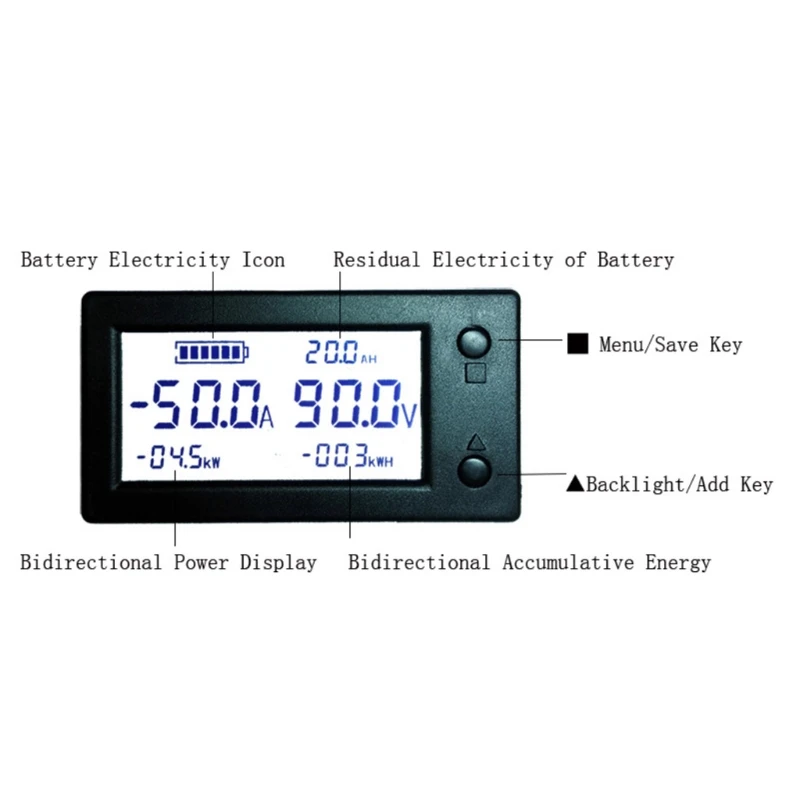 DC300V 100A 200A 400A Holo Efekto Coulometer Digital Voltmeter Ammeter Jutiklis
