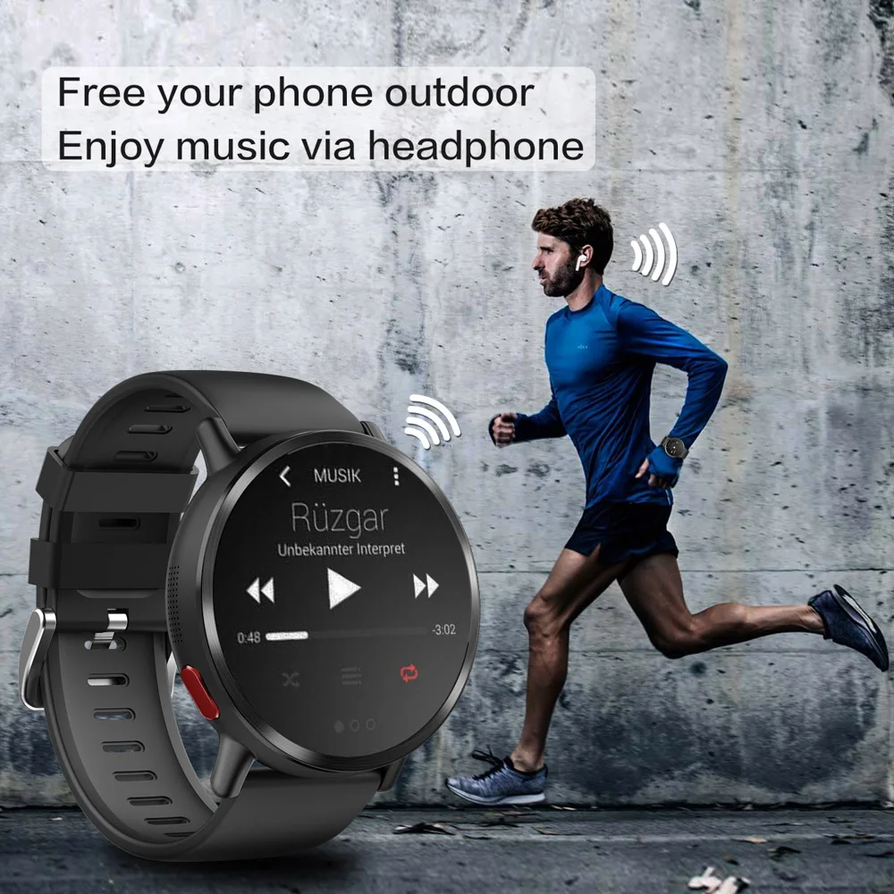 DM19 Smart Watch Vyrų 4G Andriod 7.1 8.0 MP Kamera MTK6739 Quad Core 16GB Rom Fitness Tracker IP67 atsparus Vandeniui Wifi GPS Smartwatch