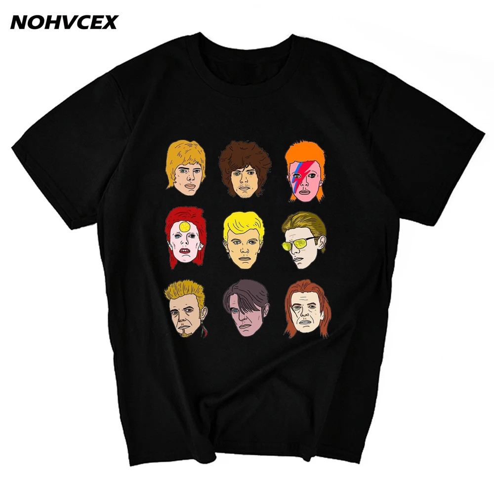 David Bowie Anime Vyrų Viršūnes Trumpomis Rankovėmis T-Shirt Viršuje Tee Drabužiai