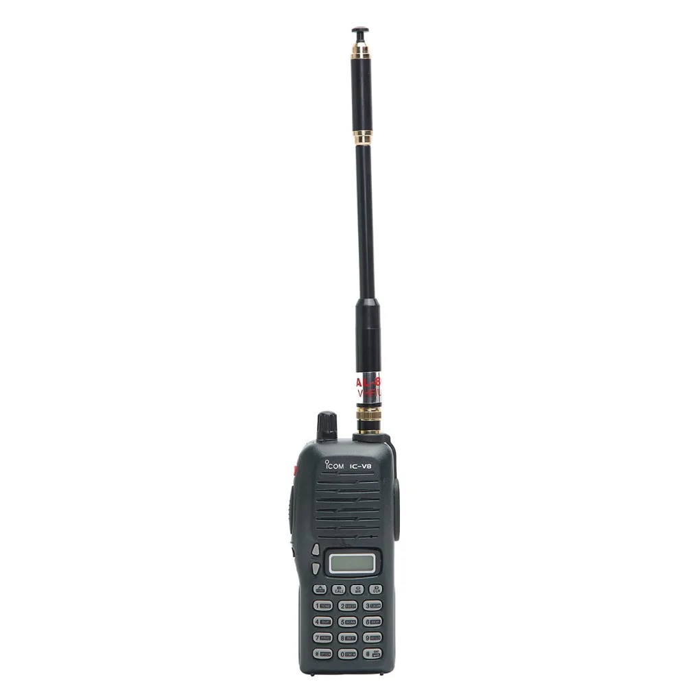 Derliaus AL-800 BNC Dviguba Juosta UHF/VHF Teleskopinė Antena IC-V8 IC-V82 IC-V85 TK308 HT440 CP500 Walkie Talkie Du Būdu Radijo