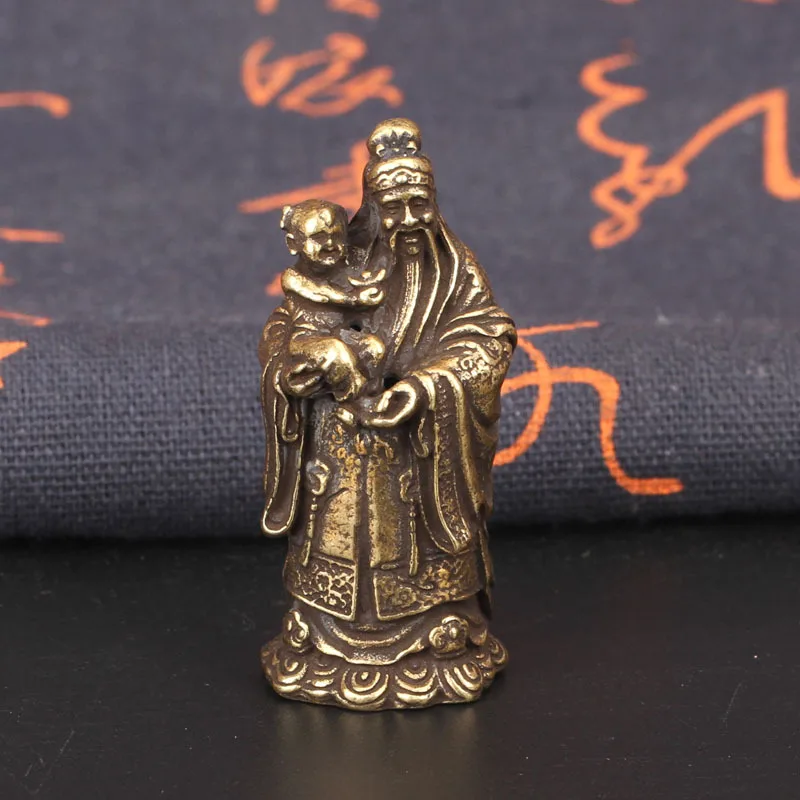 Derliaus Bronzos Kinijos Aukso Palaiminimą, Turto ir Ilgaamžiškumo Statulos Senovinių Kinų Feng Shui Papuošalai Vario Budos Figūrėlės