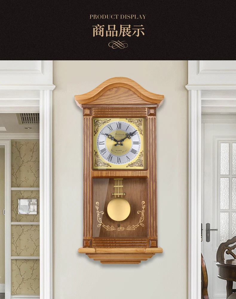 Didelio Derliaus Sieninis Laikrodis Medienos Švytuoklės Prabanga Europos Gyvenimo Silent Sieninis Laikrodis Kūrybos Reloj De Sumalti Sienų Apdailai DL60WC