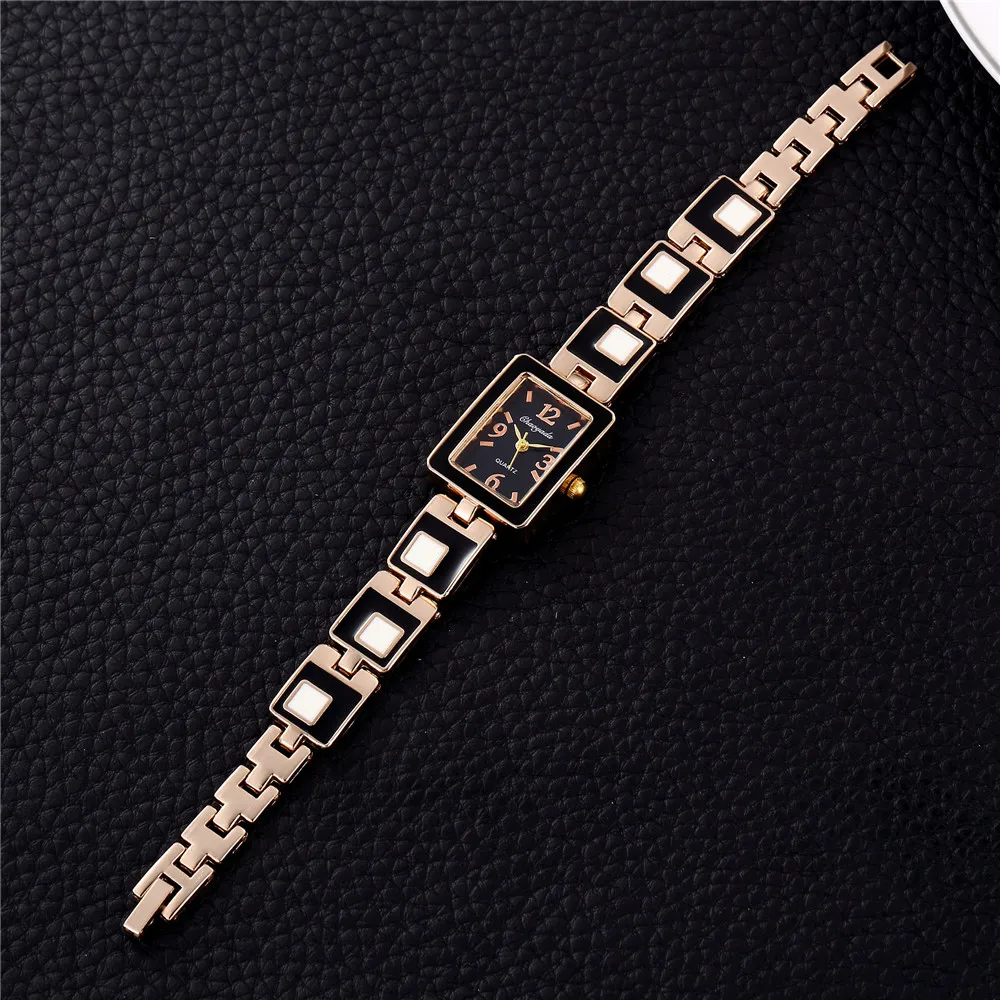 Elegantiškas Mados Stačiakampio Mažas Moterų Laikrodžių Unikalaus Dizaino, Prabangus Moterų Rose Gold Kvarco Žiūrėti Ponios Atsitiktinis Suknelė Laikrodis #2TWF