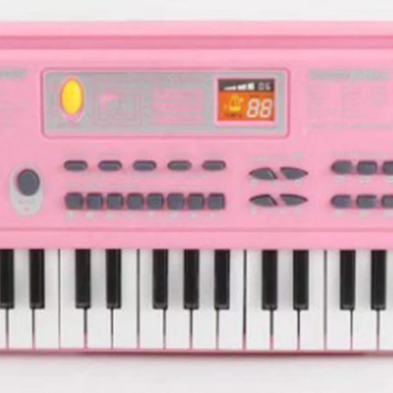 Elektriniai Klavišiniai Pianinas Vaikams-Nešiojamų 61 Svarbiausių Elektroninės Muzikos Karaoke, Klaviatūra, Mikrofonas, Rožinė
