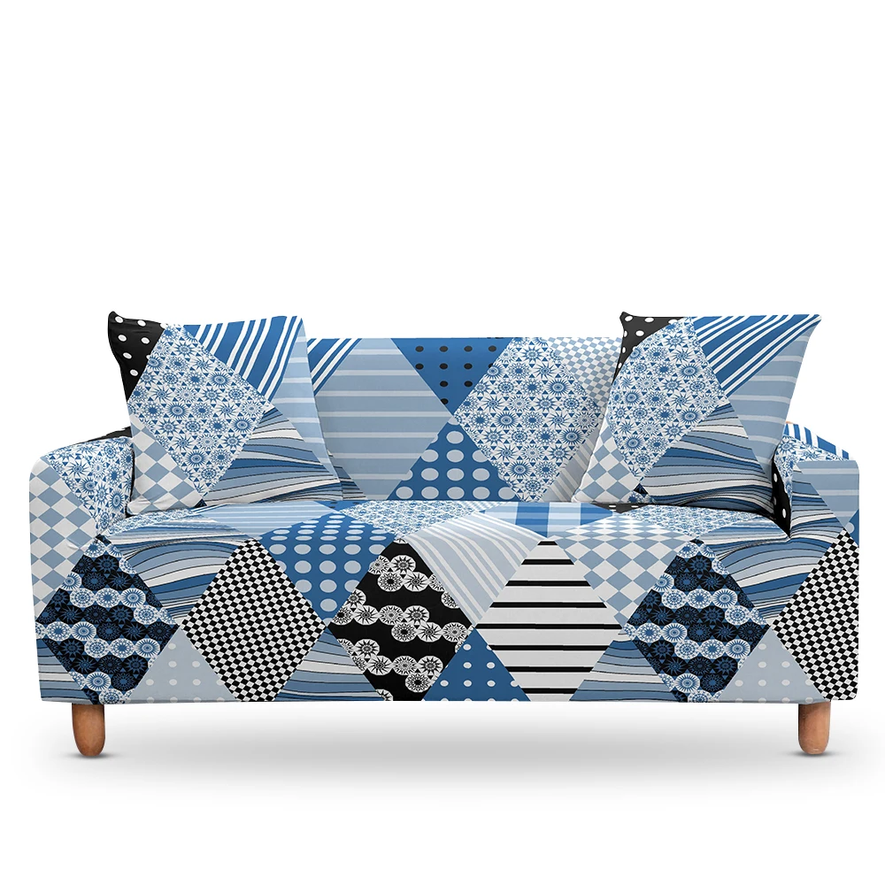 Etninės Gėlių Bohemijos Mandala Ruožas Sofa Cover Elastinga Sofos padengti Slipcover Grupinių L Formos Sofa Dangtis