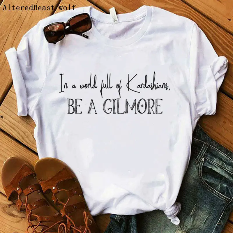 Gilmore Girls marškinėlius moterų mados drabužius spausdinti LUKO DINER juokingi marškinėliai moteriška atsitiktinis trumpomis rankovėmis viršūnes moterų 