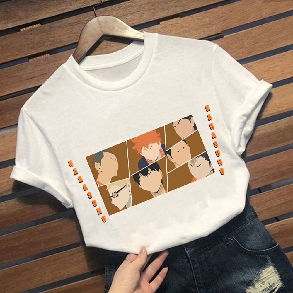 Haikyuu Juokingi Marškinėliai Vyrams Cool Anime Harajuku T-shirt Vasaros Hip-Hop Marškinėlius Streetwear Viršuje Tees Vyrų, Moterų 90s