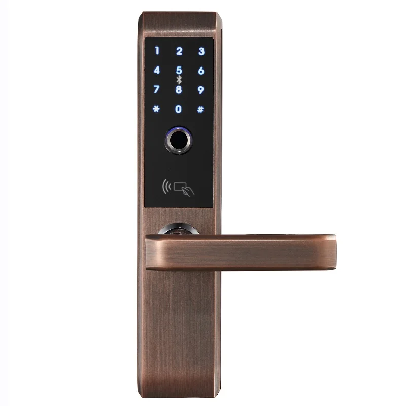 LACHCO 2020 Biometrinių Elektroninės Durų Užraktas Smart pirštų Atspaudų, Kodą,Kortelės, Raktų Jutiklinis Ekranas Skaitmeninė apsauga Slaptažodžiu namų A18008F
