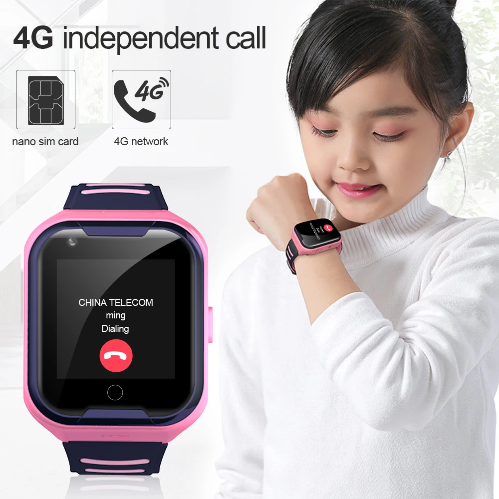 LEMFO G4H 4G Vaikai Smart Žiūrėti GPS Wifi IP67 atsparus Vandeniui 650Mah 1,4 Colio Ekranas, Kamera, Priimti Vaizdo Ryšį Smartwatch Berniukų, Mergaičių