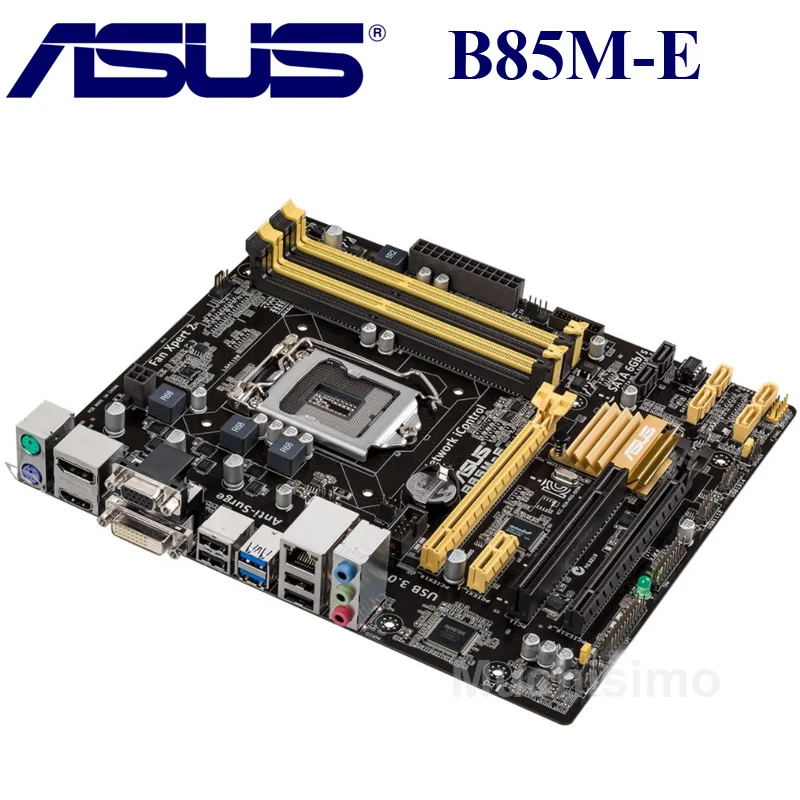 LGA 1150 ASUS B85M-E Plokštė Micro ATX B85M-E B85ME Systemboard B85M DDR3 Intel B85 32GB Darbalaukio Mainboard USB 3.0 Panaudota