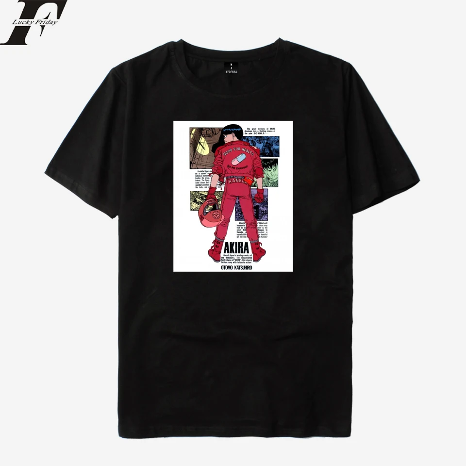 LUCKYFRIDAYF 2018 Akira Anime Filmas Juokingas Print T shirt Vyrų/Moterų marškinėliai Moterims Vasaros trumpomis Rankovėmis T-shirt Vyrams, Atsitiktinis Viršų Tees
