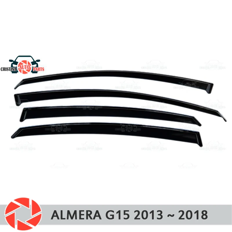 Lango deflektorius, skirtas Nissan Almera G15 2013-2019 lietaus reflektoriai purvo apsauga automobilio stiliaus dekoro priedai liejimo