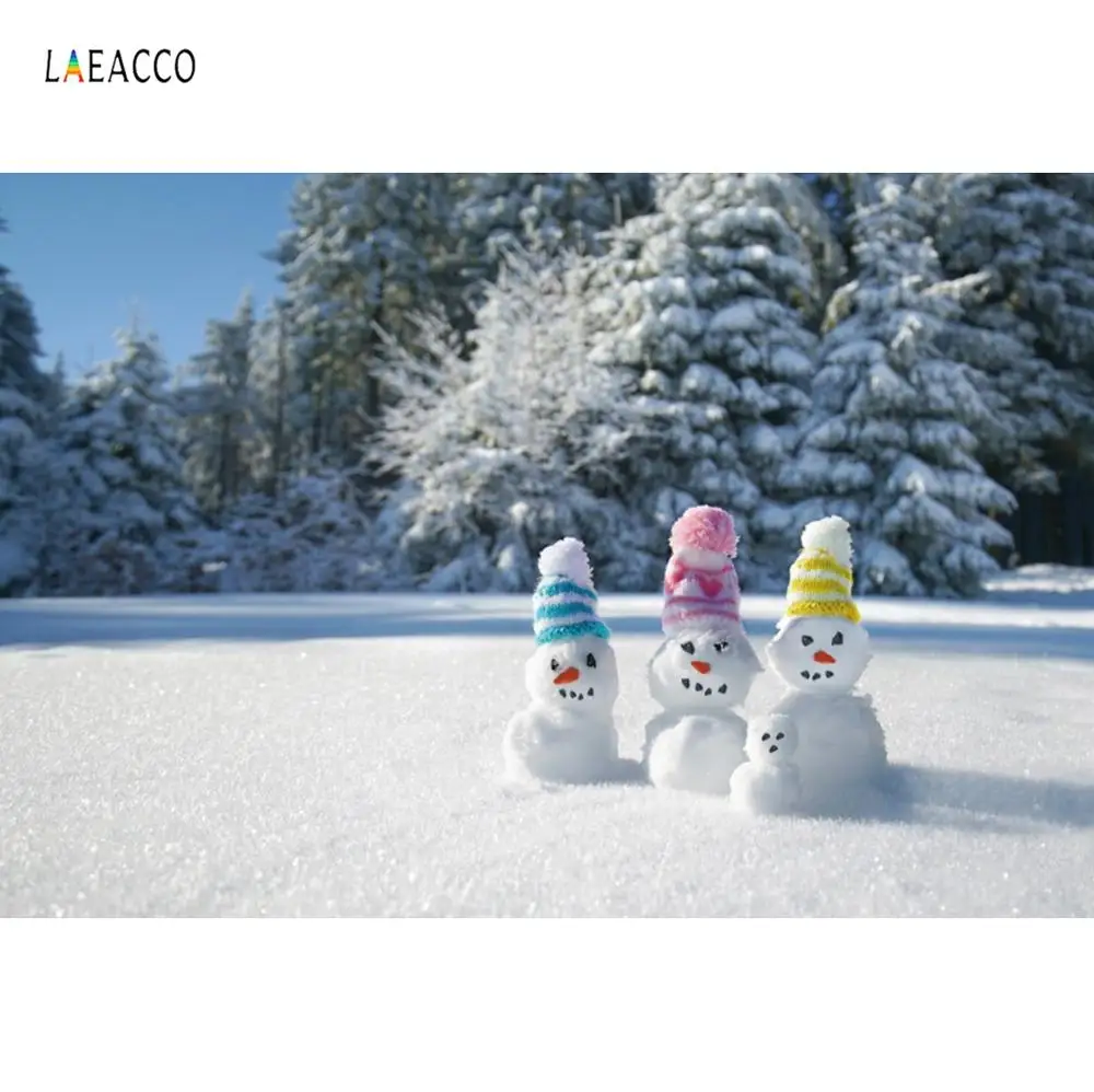 Leacco Žiemos Kalėdų Nuotraukų Backdrops Sniego Vaizdingas Miško Medžių Sniego Baby Vaikų Šalis Fotografijos Fone Fotostudija