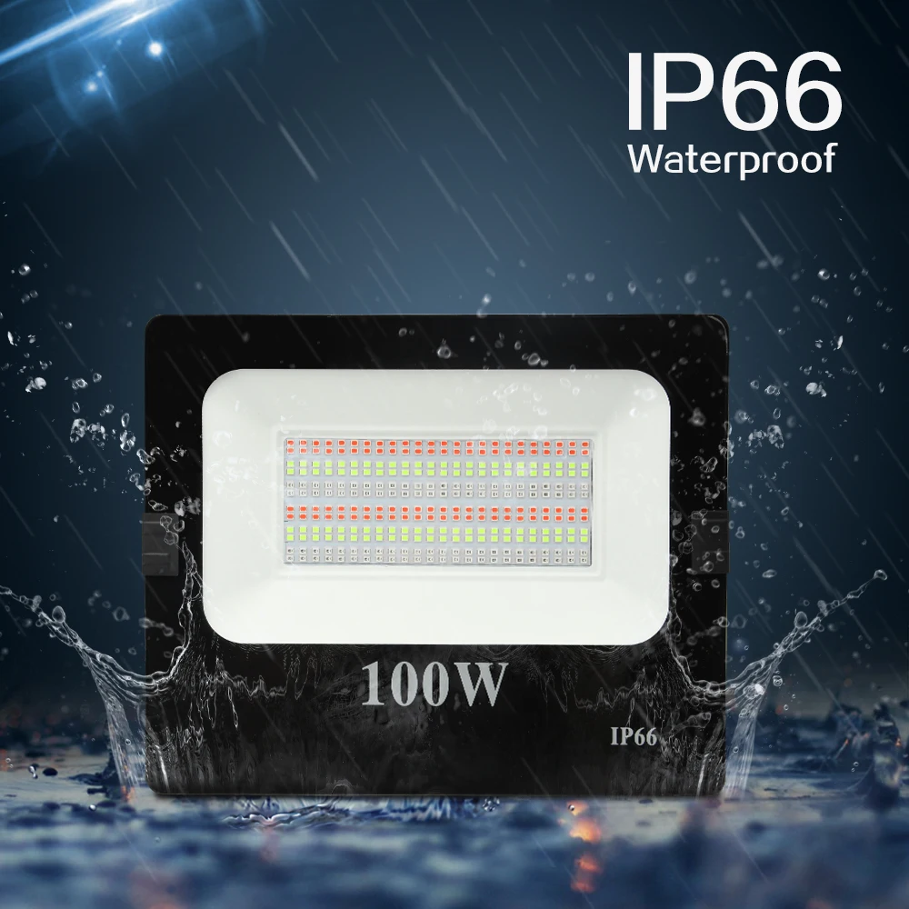 Led RGB Potvynių Šviesos apšvietimas 100W 50W 30W AC 220V IP66 16 spalvų Sodo Projektorius IP66 Dėmesio Apsaugos Kraštovaizdžio led