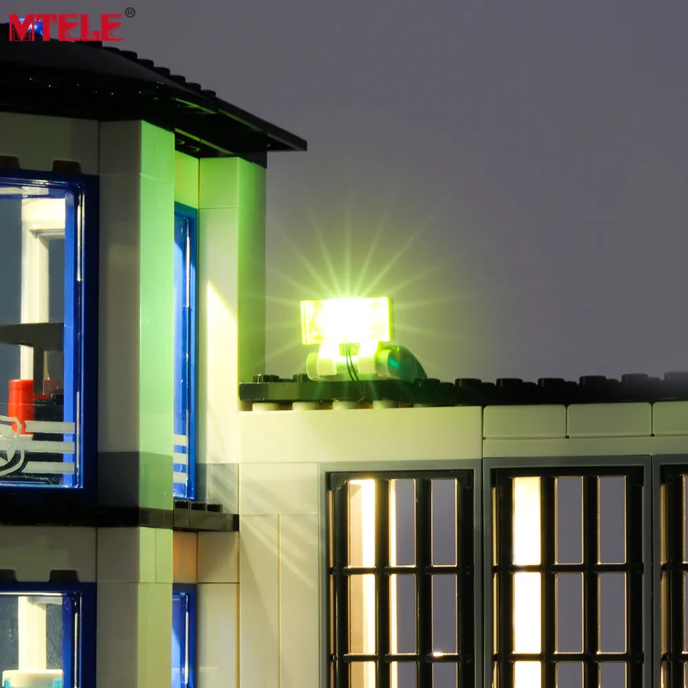 MTELE Prekės LED lemputės Komplektą Už 60141 City Serijos Policijos Nuovada Apšvietimas Nustatyti Tik