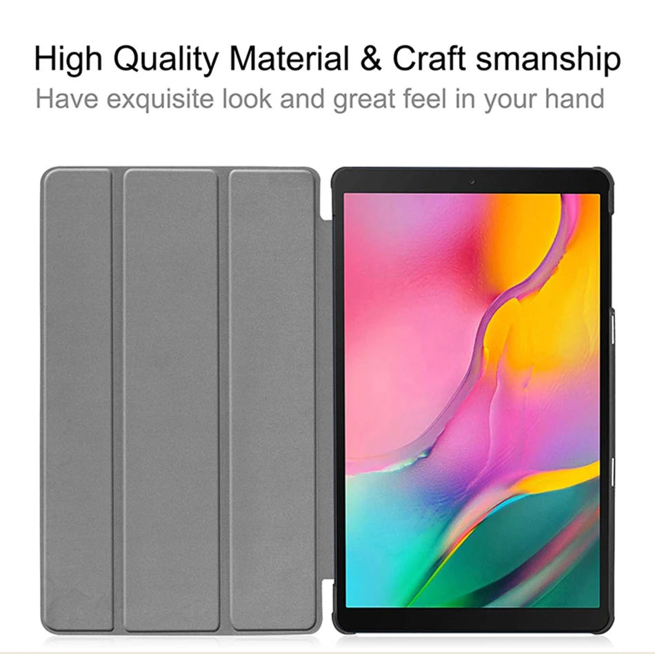 MTT Case For Samsung Galaxy Tab 10.1 colių SM-T510 T515 2019 Išleidimo Slim PU Odos Apversti Stovėti Padengti Animacinių filmų Tablet Atveju coque
