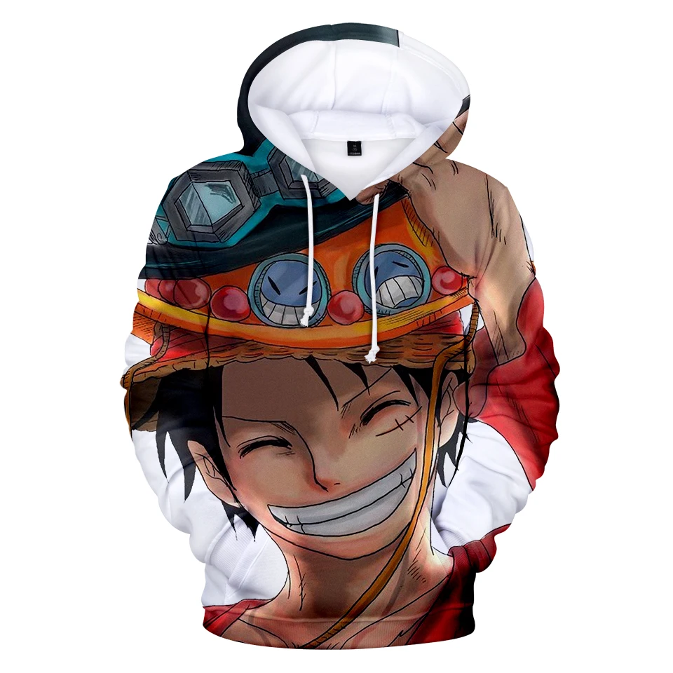 Mados 3D, One Piece Anime Hoodies Vyrų puloveriai Moterims Gobtuvu Atsitiktinis ilgomis Rankovėmis 3D Spausdinimo Vienas Gabalas 3D Hoodies Vyriškos Palaidinės