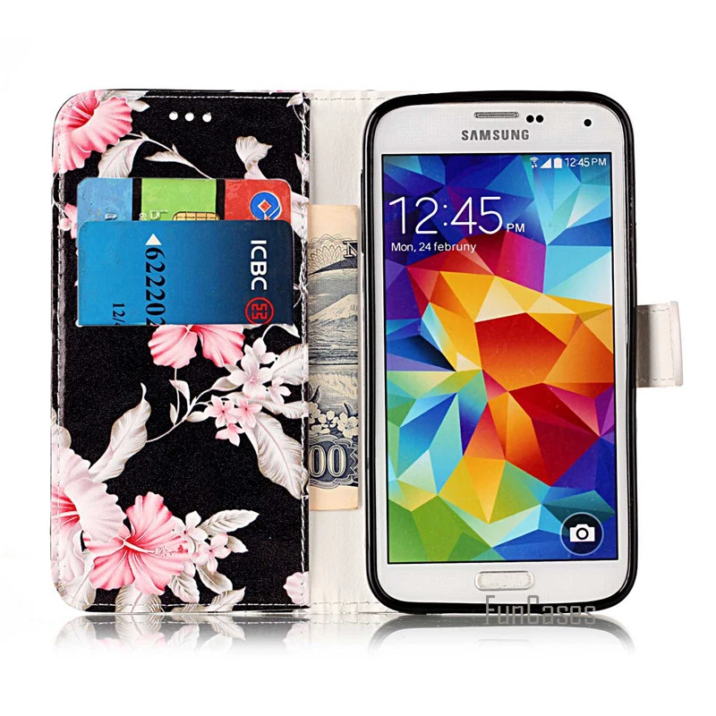 Mados Marmuro PU Odos Apversti Telefono dėklas Samsung Galaxy S5 Neo S6 S7 Krašto S8 Plius Galinį Dangtelį Prabanga Piniginės Coque Padengti