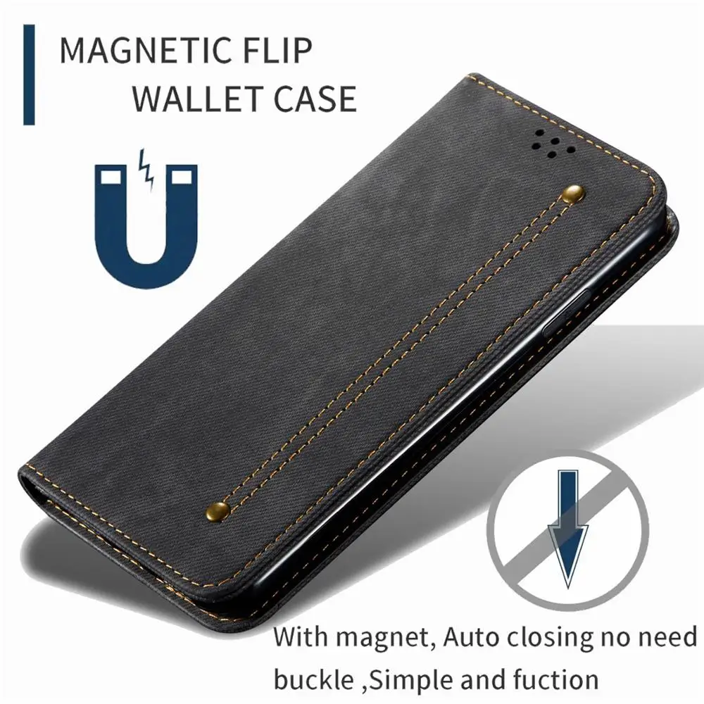 Magnetinio Odos Flip Case For Samsung Galaxy S10 Plius S20 FE S21 Ultra A21S A11 A31 A42 A51 A71 A50S A52 A72 Piniginės Stovo Dangtelis