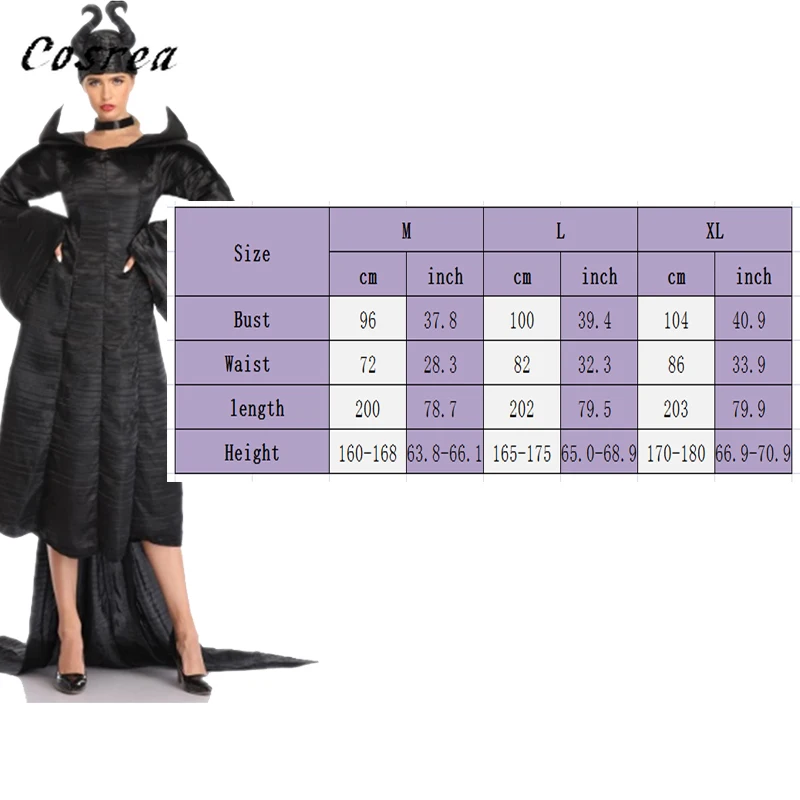 Maleficent Kostiumas Blogio Karalienė Ragana Dress+Šalmas Helovinas Fantasia Šalies Ragana Aprangą moterų Suaugusiųjų Ponios Raganos Skrybėlė