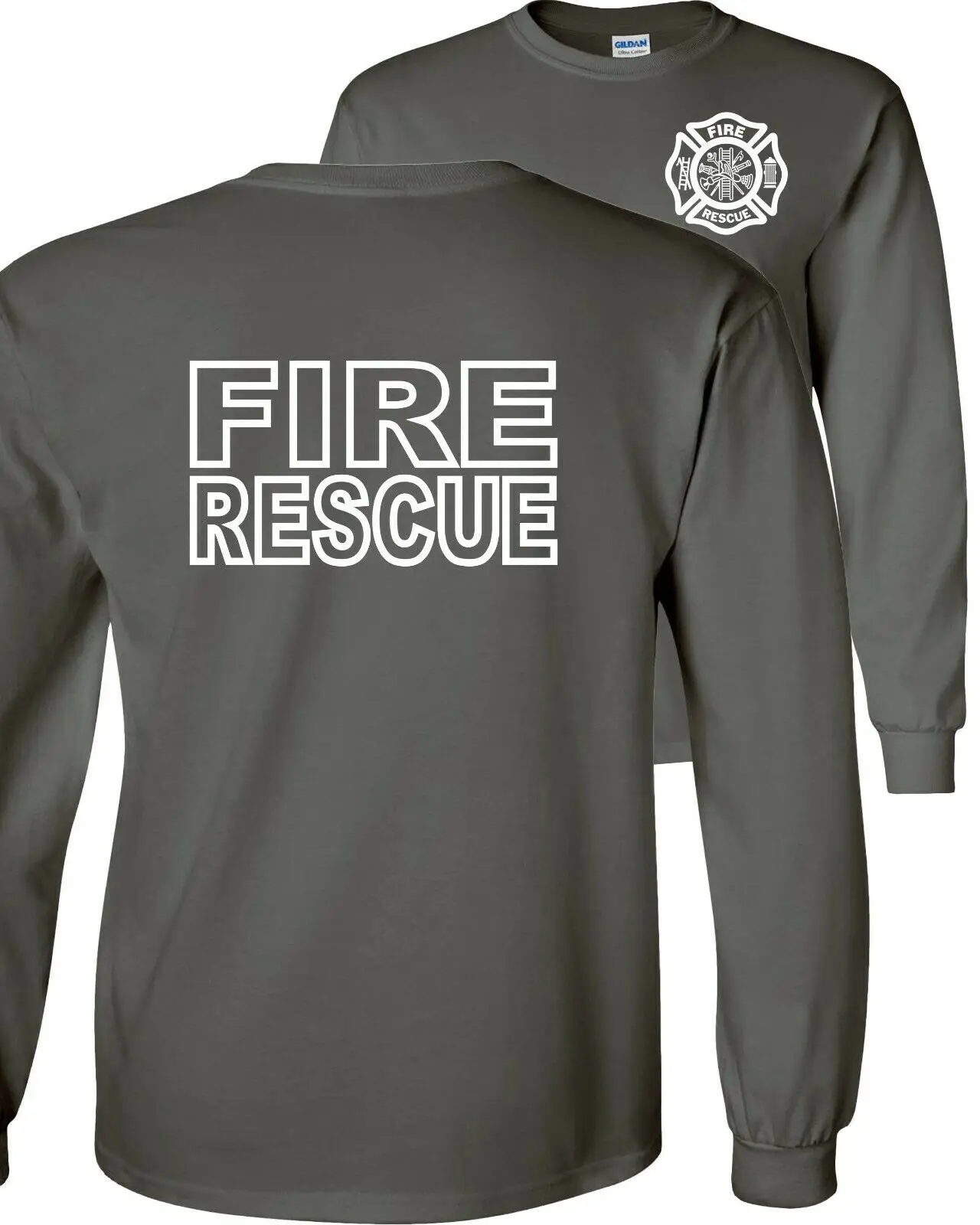 Marškinėliai Priešgaisrinės Gelbėjimo Ugniagesiai ilgomis Rankovėmis Vyrų T-Shirt hip-hop Medvilnės juokinga t shirts