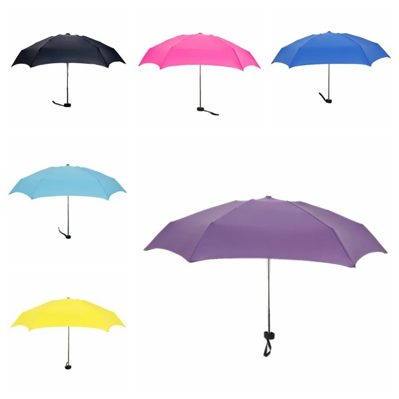 Mini penkis kartus skėtis Maišelį skėčiai Mini Sulankstyti Kišenėje Skėtis Vėjo Veidrodėliai Lietaus Skėčiai 2018 naujas naujas
