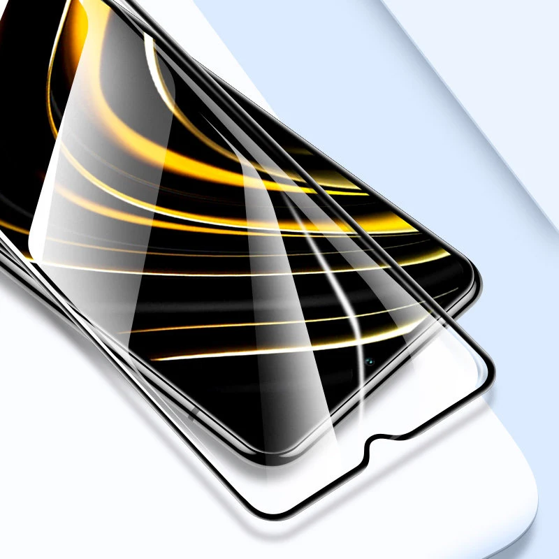 Mobiliojo Telefono Ekrano apsaugos Xiaomi Mi POCO M3 Visą Klijai Grūdintas Stiklas Xiomi X3 NFC Poco m 3 3m X3nfc Glas Priedai