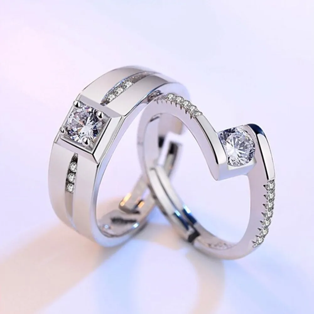 NEHZY 925 sterlingas sidabro naujų papuošalų mados pora žiedas kubinių zirconia sužadėtuvių vestuvės dovana moters vyras atviras žiedas