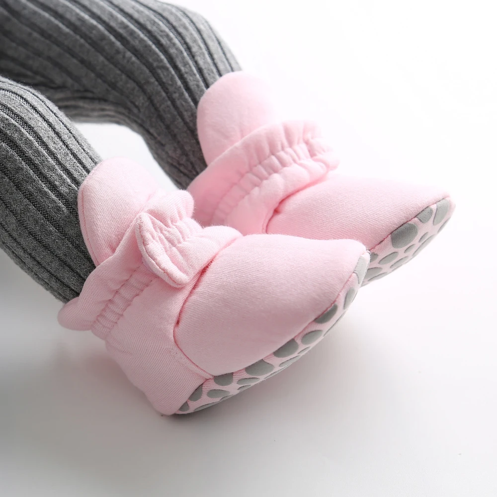 Naujagimio pusė batai pirmuosius žingsnius medvilnės bateliai patogus, minkštas, neslidžia šiltą kūdikių