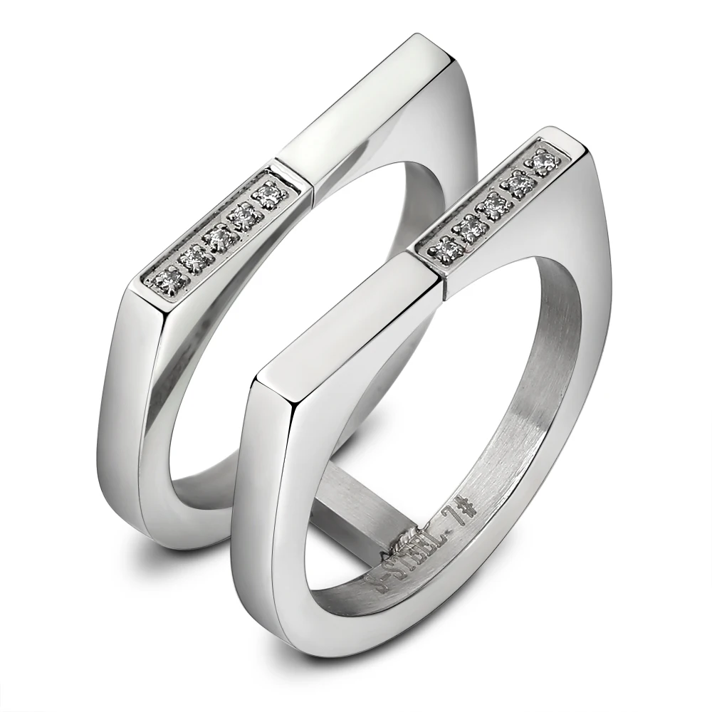 Naujas Mados Moterų Vestuvių prekių Ženklų Papuošalai Balto Aukso Sužadėtuvių Žiedas už Moterų kalnų krištolas Asfaltuotas Pažadėjo Žiedai