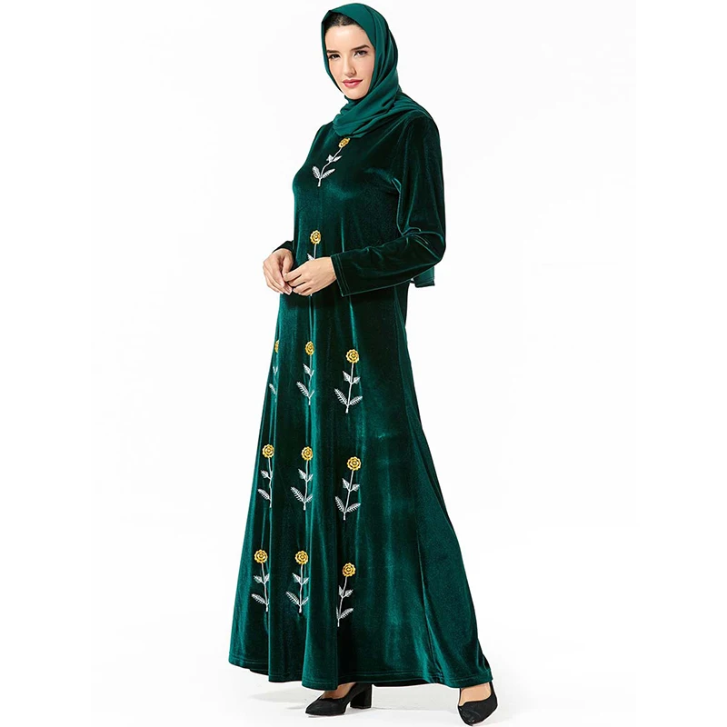 Naujas Musulmonų Suknelė Dubajaus Mados Arabijos Plius Dydis Moterų Artimuosiuose Rytuose Islamo Augalų Išsiuvinėti Turkijos, Maroko Kimono Pakistanas