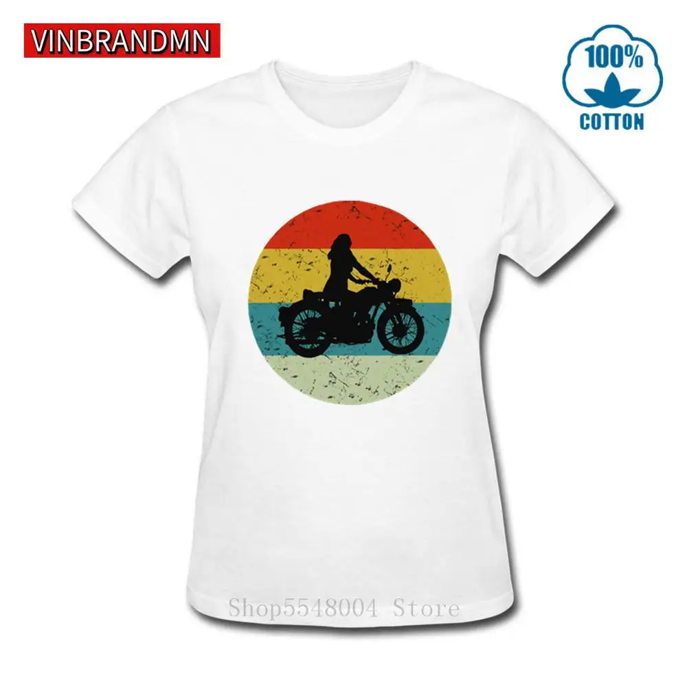 Naujas Specialusis Nelaimę Dizaino Senovinių Motociklų marškinėliai moterims Įdomu, Retro Motociklą T-shirt moteris iš Anksto medvilnės Slim Fit Tees
