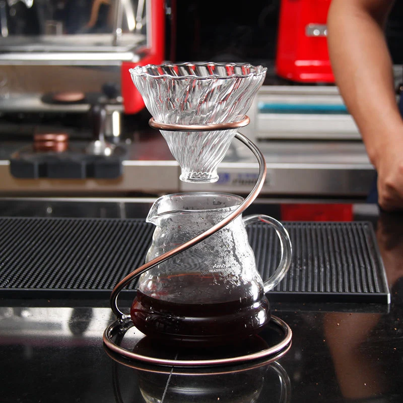 Naujas Spiralinės Kavos Dripper Kompiuterizuotos, Daugkartinio naudojimo Apipilti Kavos Filtras Stovi,Nuolatinio Kavos Dripper Kavos Žymeklis