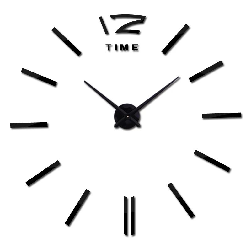 Naujas atvykimo Kvarciniai laikrodžiai Trumpas laikrodžiai 3d realaus didelis sieninis laikrodis puolė veidrodis lipdukai 