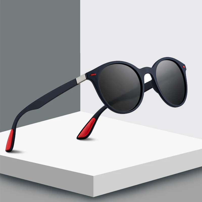 Naujas poliarizuota ponios UV400 akiniai nuo saulės apvalus rėmo mados vyriški akiniai nuo saulės classic prekės ženklo dizainas sporto vairavimo akiniai nuo saulės
