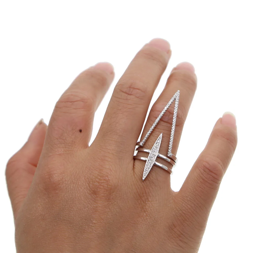 Naujausias Dizaino Mados Ilgas Žiedo elegantiškas V Formos, su Asfaltuotas Kubinių Zirconia Engagement Ring paprasta Papuošalai Moterims lašas shippng