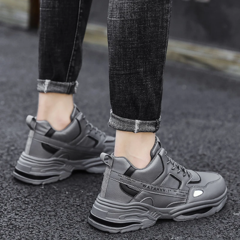 Nauji vyriški batai minkšti sportiniai bateliai aukštos viršų batai, bėgimo bateliai ins bateliai, laisvalaikio bateliai patogus šviesos kvėpuojantis batai