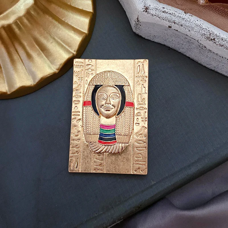 Naujus Rūmus Moterų Sagė Chrizantemų Egipto Totem Metodas Senas Žmogus, Įspaustas Sagė Matinio Aukso Derliaus Sagės Papuošalai, Dovanos