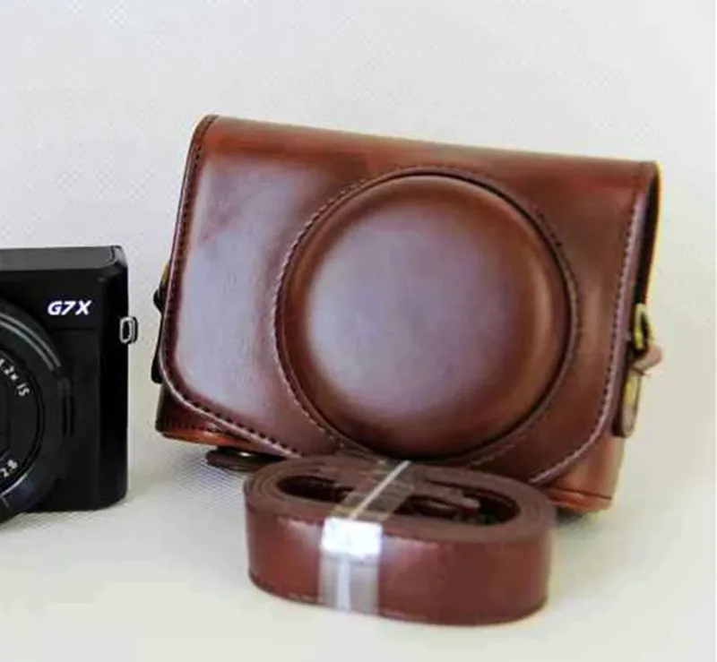 Ocotex PU Odos Fotoaparato Krepšys Case Cover Canon G7X Mark II G7XII G7XIII G7X Mark III Su Petį, 4 Spalvos