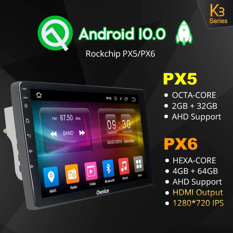 Ownice 2Din Octa Core Android10.0 Automobilio Radijo 9