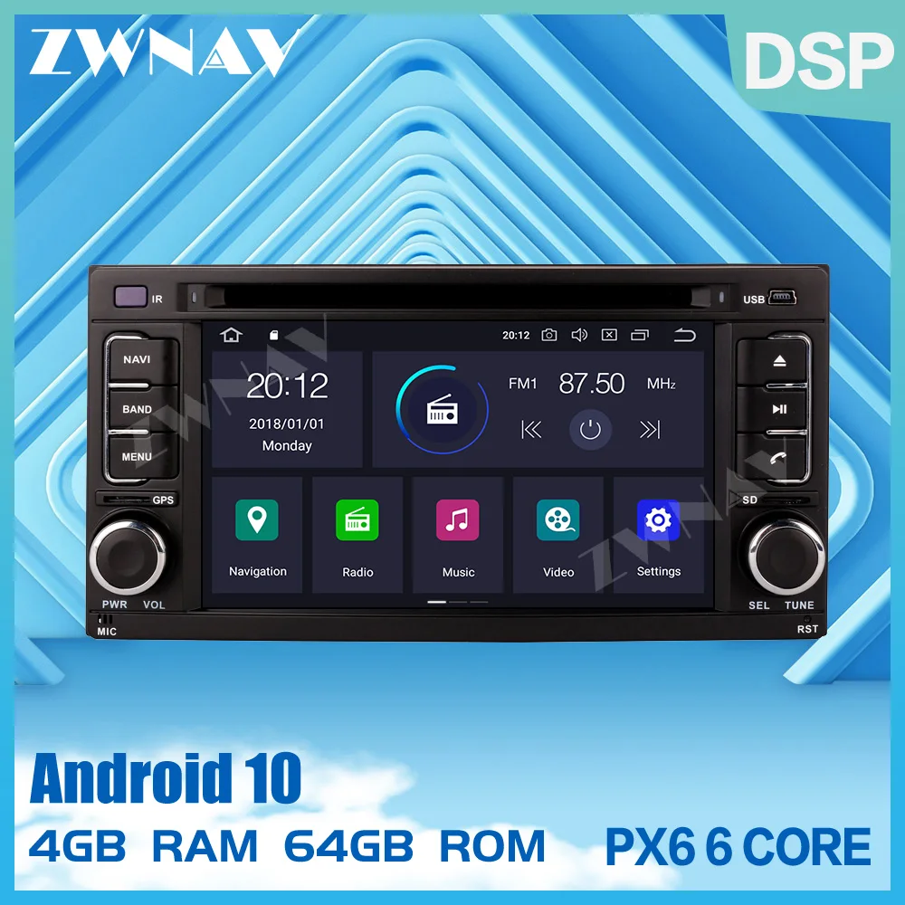 PX6 4+64G Android 10.0 Automobilio Multimedijos Grotuvas GPS žemėlapis Subaru Outback 2009-Radijo Rudio stereo DVD Grotuvas, galvos vienetas