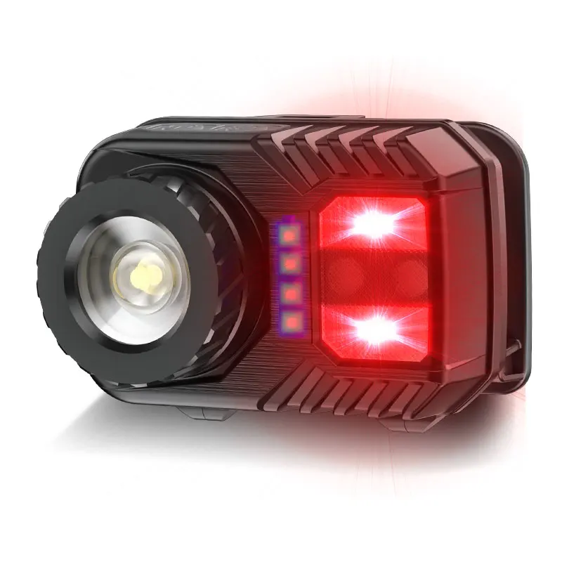 Panyz K120 LED Judesio IR Jutiklis Mini Žibintai XP-G2+2*3030 Raudona Lemputė 5-Mode Mastelio priekinis žibintas Įkraunamas Galvos Žibintuvėlis Medžioklės Šviesos