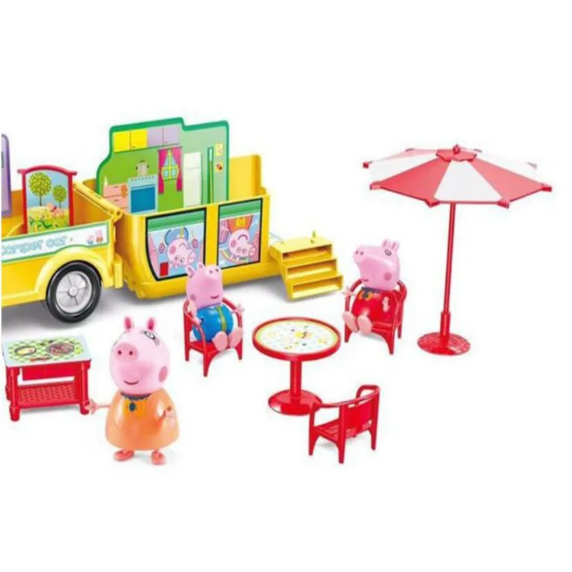 Peppa Pig George Serija Įvairių Šeimos Vaidmenį Pvc Modelis Anime Iškylą Automobilių Žaislai Veiksmų Skaičius, Pelucia Vaikų Dovanų