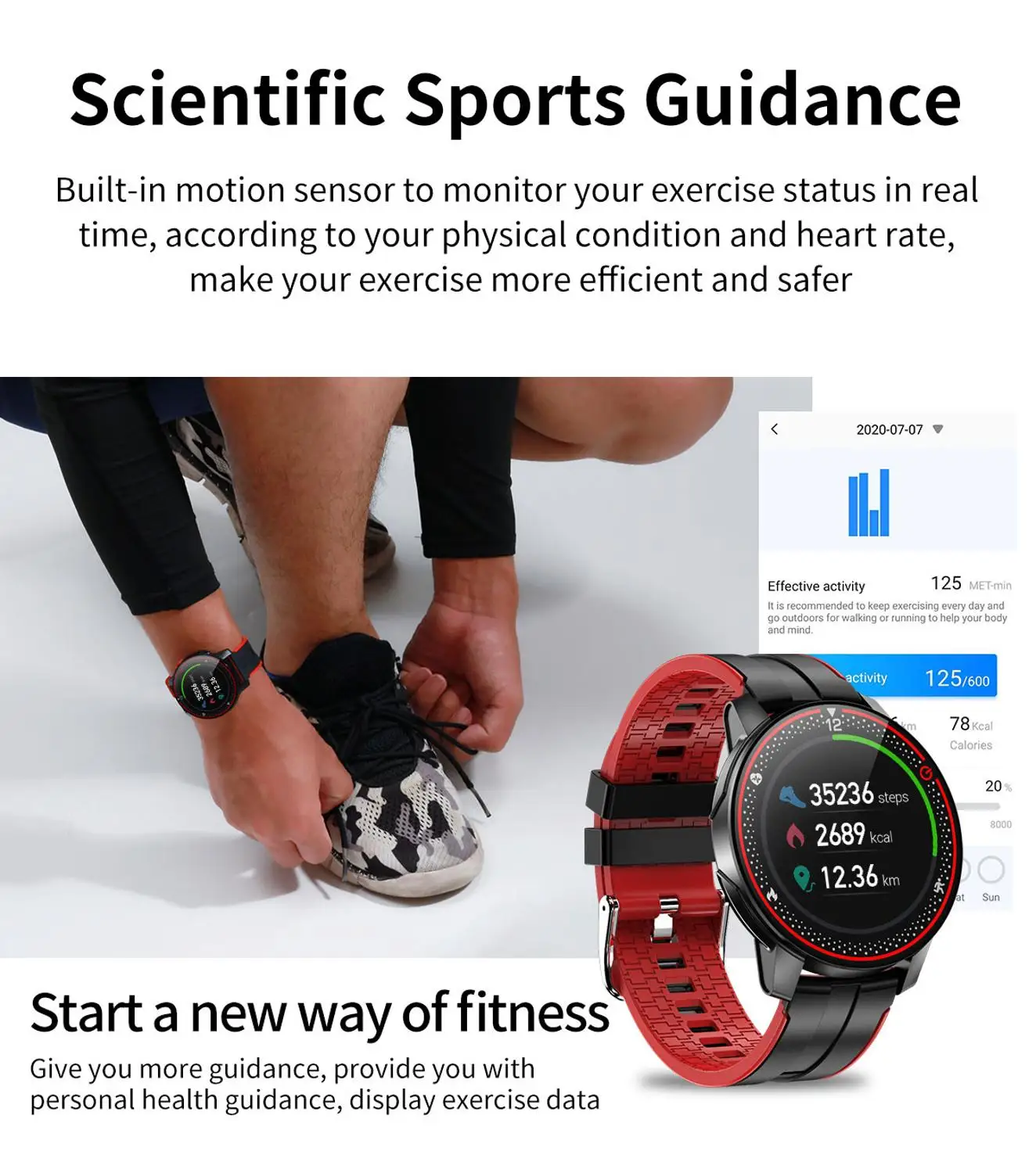 R18 Smart Žiūrėti IP68 Vandeniui Sport Fitness Tracker Širdies ritmo Monitorius Vyrams, Moterims, Bluetooth 5.0 Smartwatch 